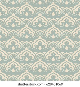 Antique seamless background Chinese curve spiral cross frame geometry