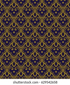 Antique seamless background Chinese curve spiral cross scale chintz