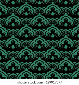 Antique seamless background Chinese curve spiral cross frame geometry