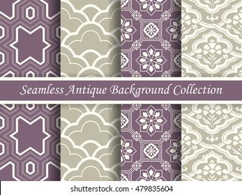 Antique seamless background collection