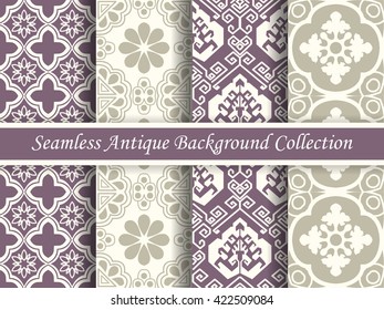 Antique seamless background collection_111