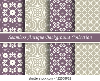 Antique seamless background collection_115