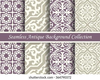 Antique seamless background collection_12
Antique retro abstract pattern set collection can be used for wallpaper, web page background, surface textures.
