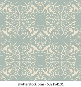 Antique seamless background cross curve spiral kaleidoscope