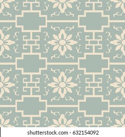 Antique seamless background cross geometry frame flower