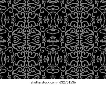 Antique seamless background cross spiral frame flower