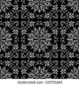 Antique seamless background cross spiral vine flower