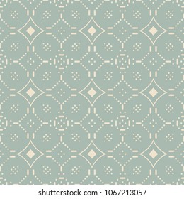Antique seamless background Curve Cross Dot Flower Line, Ideal for wallpaper decoration or greeting card design template.