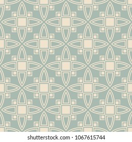 Antique seamless background Curve Cross Square Frame Geometry, Ideal for wallpaper decoration or greeting card design template.