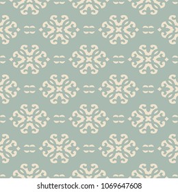 Antique seamless background Curve Cross Flower Crest, Ideal for wallpaper decoration or greeting card design template.