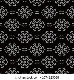 Antique seamless background Curve Cross Flower Crest, Ideal for wallpaper decoration or greeting card design template.