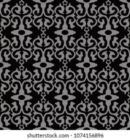 Antique seamless background Curve Cross Retro Crest Frame, Ideal for wallpaper decoration or greeting card design template.