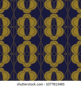 Antique seamless background Curve Cross Round Oval Dot Line Frame, Ideal for wallpaper decoration or greeting card design template.