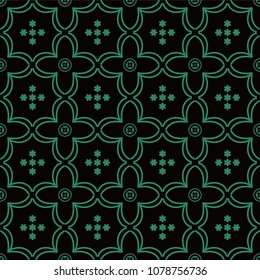 Antique seamless background Curve Cross Geometry Flower, Ideal for wallpaper decoration or greeting card design template.