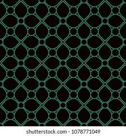 Antique seamless background Curve Cross Frame Flower Line, Ideal for wallpaper decoration or greeting card design template.