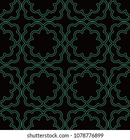 Antique seamless background Curve Cross Frame Flower, Ideal for wallpaper decoration or greeting card design template.