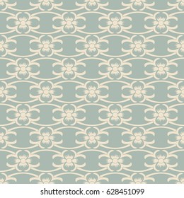 Antique seamless background curve cross vine flower cross