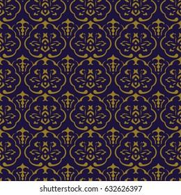Antique seamless background curve cross frame flower