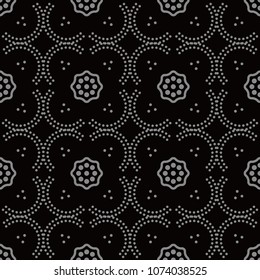 Antique seamless background Curve Dot Line Frame Flower, Ideal for wallpaper decoration or greeting card design template.