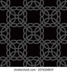 Antique seamless background Curve Round Corner Square Cross Frame Line, Ideal for wallpaper decoration or greeting card design template.