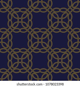 Antique seamless background Curve Round Corner Square Cross Frame Line, Ideal for wallpaper decoration or greeting card design template.