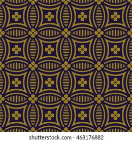Antique seamless background  curve round cross line flower
