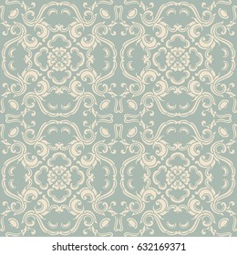 Antique seamless background curve round spiral flower