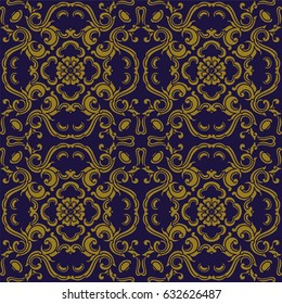 Antique seamless background curve round spiral flower