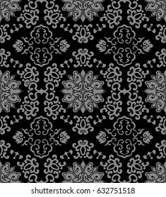 Antique seamless background curve round spiral cross frame flower