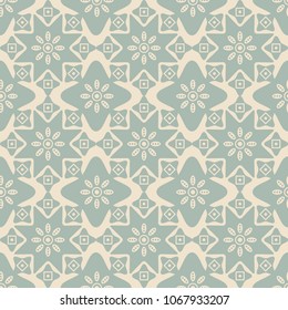 Antique seamless background Curve Star Cross Round Flower, Ideal for wallpaper decoration or greeting card design template.