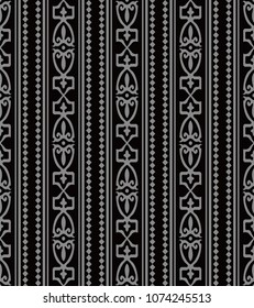 Antique seamless background Diamond Check Curve Cross Crest Frame Line, Ideal for wallpaper decoration or greeting card design template.