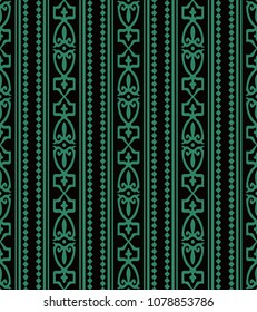 Antique seamless background Diamond Check Curve Cross Crest Frame Line, Ideal for wallpaper decoration or greeting card design template.