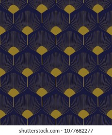 Antique seamless background Fan Shape Nature Flower, Ideal for wallpaper decoration or greeting card design template.