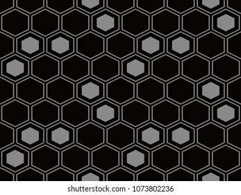 Antique seamless background Hexagon Cross Polygon Frame, Ideal for wallpaper decoration or greeting card design template.