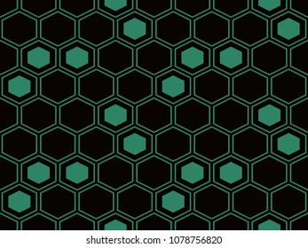 Antique seamless background Hexagon Cross Polygon Frame, Ideal for wallpaper decoration or greeting card design template.