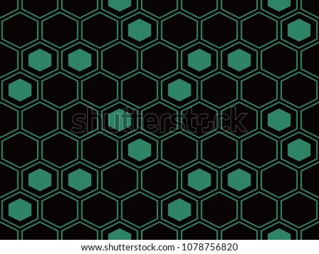 Antique seamless background Hexagon Cross Polygon Frame, Ideal for wallpaper decoration or greeting card design template.