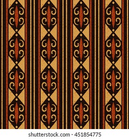 Antique seamless background image of primitive aboriginal triangle spiral curve line
