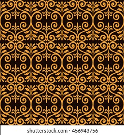 Antique seamless background image of primitive aboriginal spiral round cross leaf
