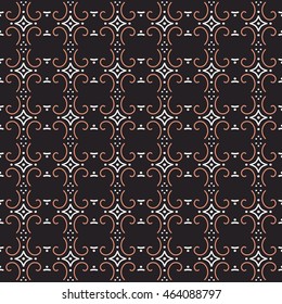 Antique seamless background image of round spiral curve cross dot line
