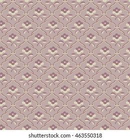Antique seamless background image of spiral curve cross tarocolor vintage purple flower

