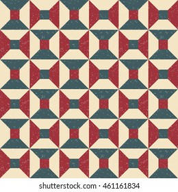 Antique seamless background image of vintage square geometry cross check
