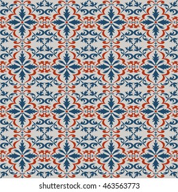 Antique seamless background image of vintage spiral curve cross garden flower
