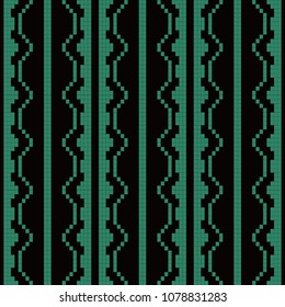 Antique seamless background Mosaic Pixel Polygon Geometry Frame, Ideal for wallpaper decoration or greeting card design template.