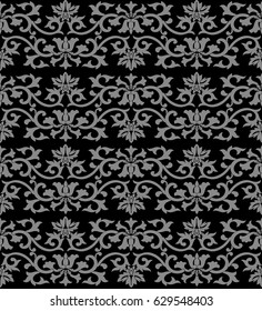 Antique seamless background oriental curve round cross line flower