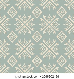 Antique seamless background Polygon Check Geometry Cross Aboriginal Frame, Ideal for wallpaper decoration or greeting card design template.