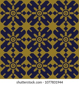 Antique seamless background Polygon Geometry Round Cross Frame Flower, Ideal for wallpaper decoration or greeting card design template.