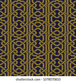 Antique seamless background Polygon Geometry Cross Frame Chain Line, Ideal for wallpaper decoration or greeting card design template.