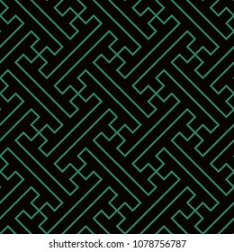 Antique seamless background Polygon Spiral Cross Tracery Line, Ideal for wallpaper decoration or greeting card design template.