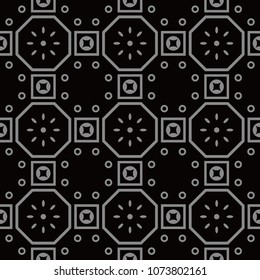 Antique seamless background Polygon Square Round Frame Flower, Ideal for wallpaper decoration or greeting card design template.