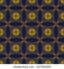 Antique seamless background Round Circle Cross Frame Dot Line, Ideal for wallpaper decoration or greeting card design template.